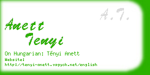 anett tenyi business card