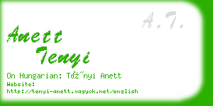 anett tenyi business card